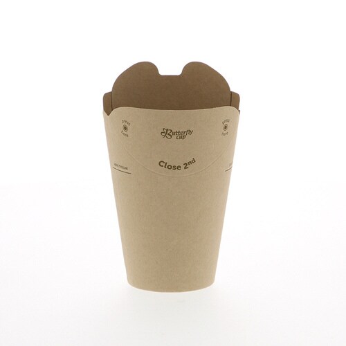 バタフライカップ8オンスシングル未晒無地20個