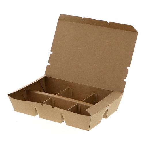 エコランチボックス 6仕切 クラフト 20袋