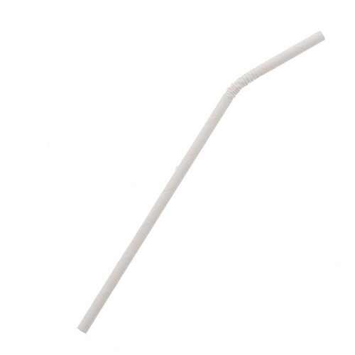 フレックスペーパーストロー白 バラ 25セット