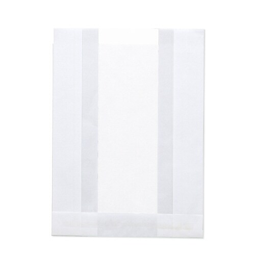 窓付耐油ガゼットパック 大 白無地 20袋