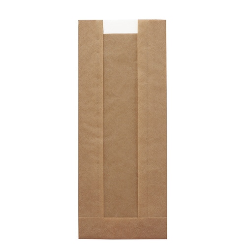 窓付耐油ガゼットパック ロング 未晒無地 20袋