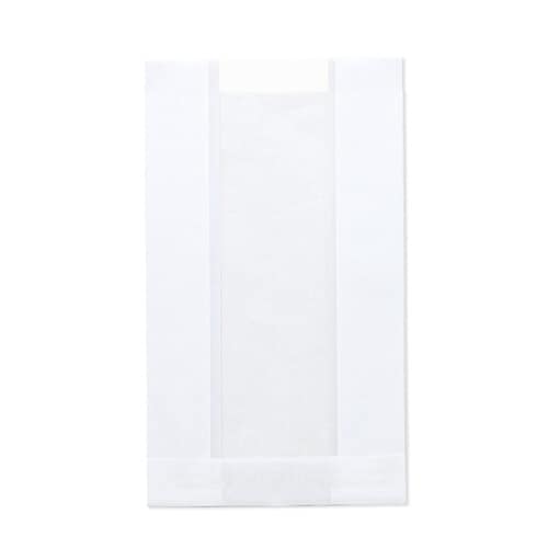 窓付耐油ガゼットパック 中 白無地 20袋