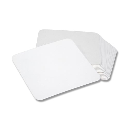 コースター90角丸 白1mm厚 30袋