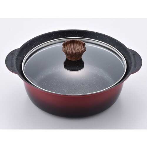 彩食庵 IH対応フチ付卓上鍋 24cm