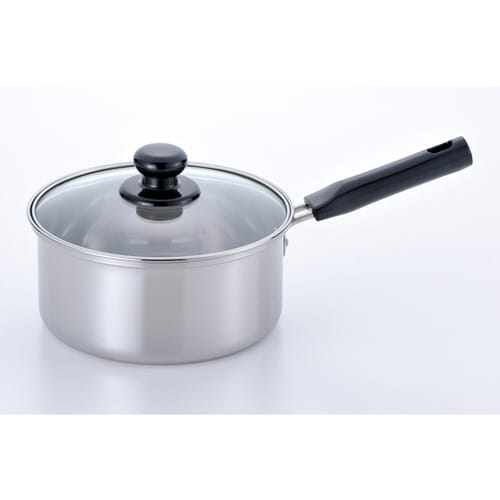 バジコ IH対応ステンレス 片手鍋 18