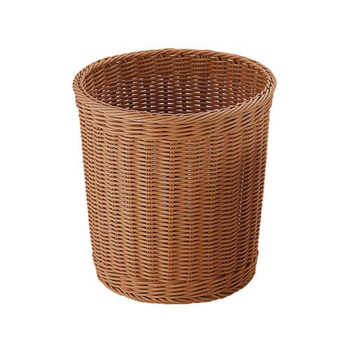 トラッシュボックス 丸型ブラウン 大