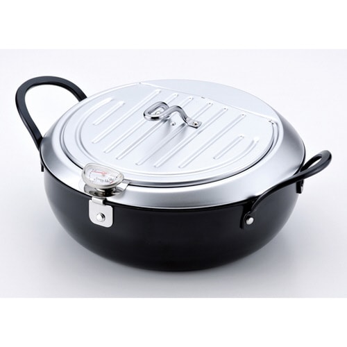 燕三条いいもの小路 鉄製蓋付天ぷら鍋 2