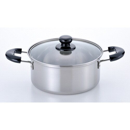 バジコ IH対応ステンレス 両手鍋 20