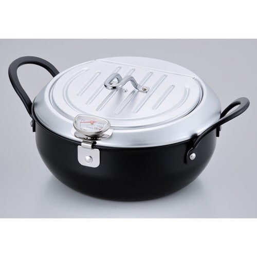 燕三条いいもの小路 鉄製蓋付天ぷら鍋 2