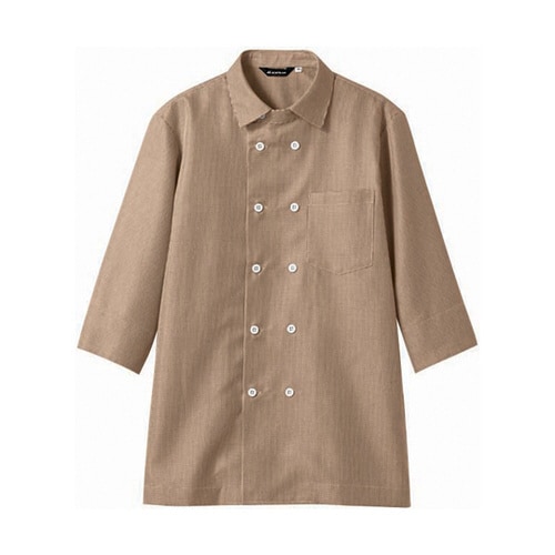 シャツ 兼用 7分袖 ブラウンチェック