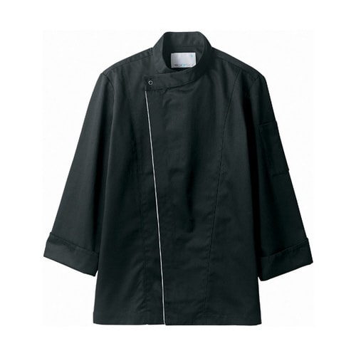 コックコート 兼用 長袖 黒/グレー 6