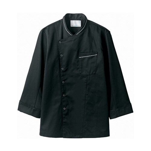コックコート 兼用 長袖 黒/グレー 6