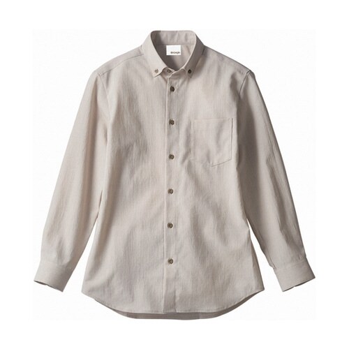 シャツ 兼用 長袖 ライトグレー OV2