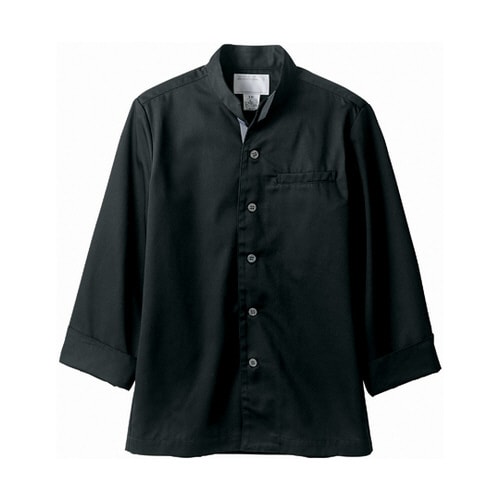 コックジャケット 兼用 長袖 黒/グレー