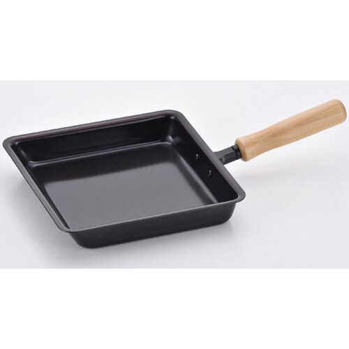 千歳 鉄 木柄玉子焼 18×18cm CS−014