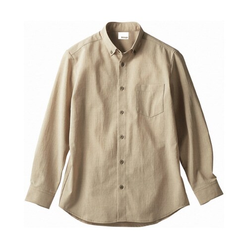 シャツ 兼用 長袖 ベージュ OV2501−3 M