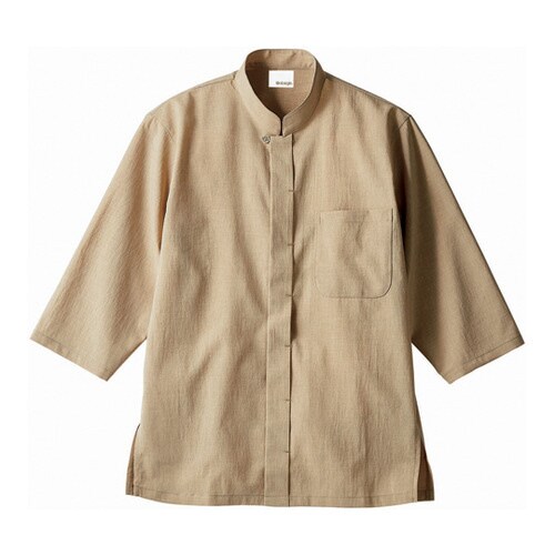 調理シャツ 兼用 7分袖 ベージュ OV