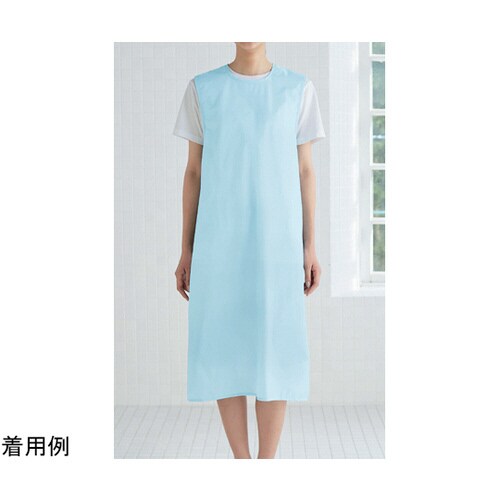 撥水エプロン ノースリーブ ブルー 54