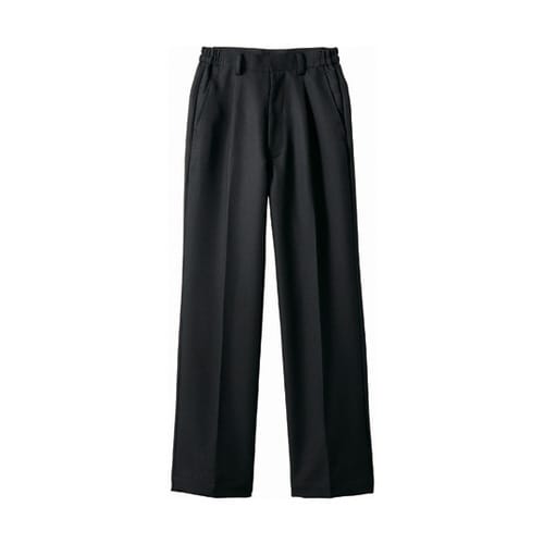 パンツ 兼用 黒 ワンタック 両脇ゴム