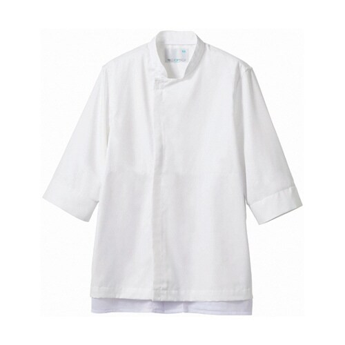 コックコート 兼用7分袖 白/袖腰ネット
