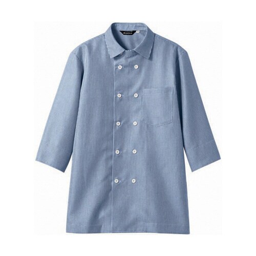 シャツ 兼用 7分袖 ブルーチェック W