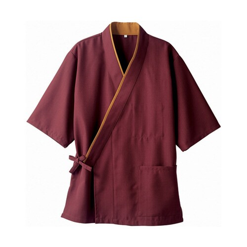 はっぴ 兼用 7分袖 臙脂/芥子 3−523 S