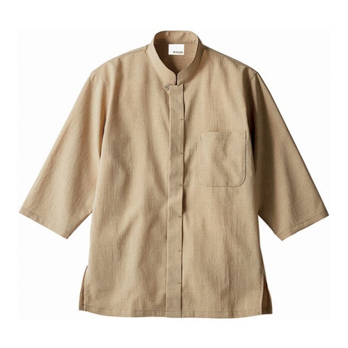 調理シャツ 兼用 7分袖 ベージュ OV