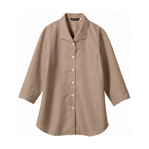 ブラウス レディス 7分袖 ブラウンチェ