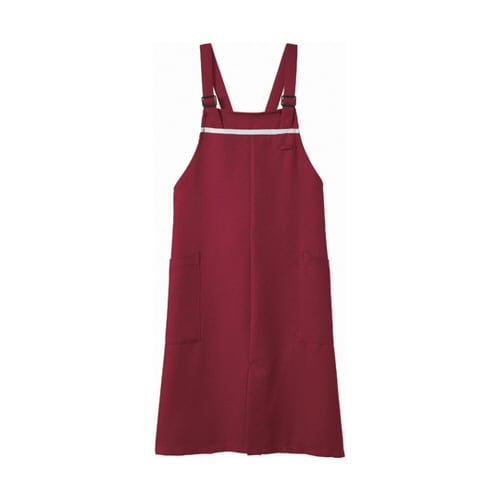 エプロン 兼用 ワイン/グレー ヒモ収納