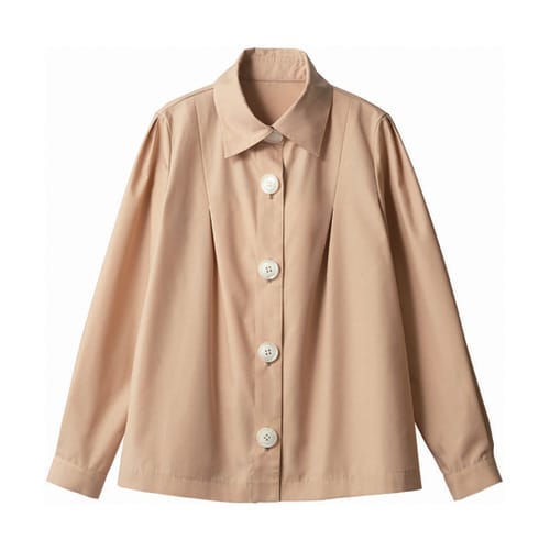 ブラウス レディス 長袖 ピンクベージュ