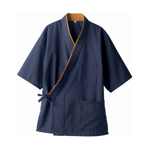 はっぴ 兼用 7分袖 紺/芥子 3−525 LL