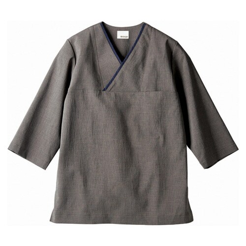 プルオーバー 兼用 7分袖 グレー/ネイ