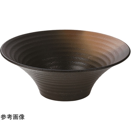 240羽反ロクロ目麺鉢 金吹茶タタキ塗