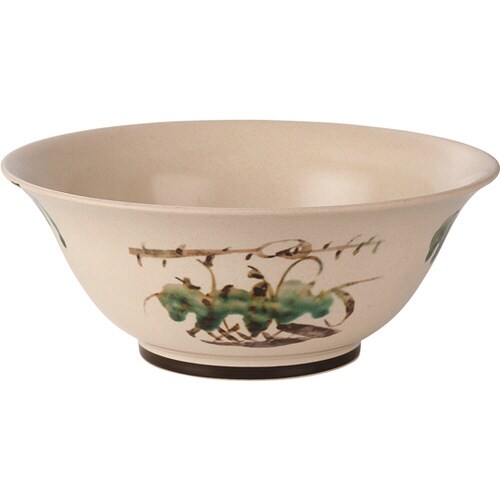 195羽反麺鉢 粉引亀甲織部塗 50022540