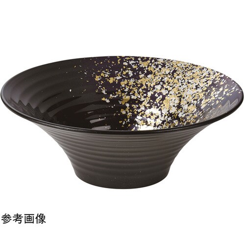 220羽反ロクロ目麺鉢 箔舞踊塗 50022455
