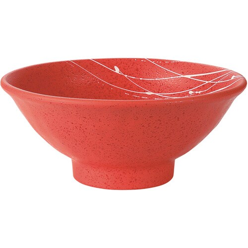 192渕太麺鉢 朱タタキ乱糸塗 50022515