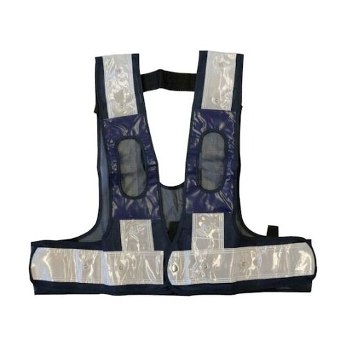 5941161 LED安全ベスト紺/白