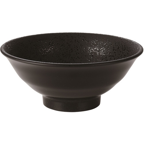 176ロクロ目麺鉢 黒クリヤータタキ塗