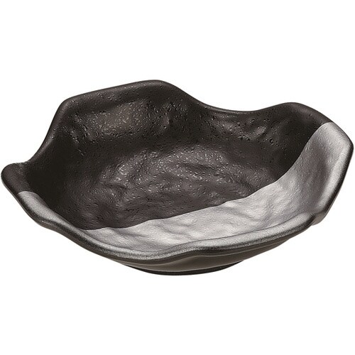 130隅切角鉢 黒銀塗分け 50021985