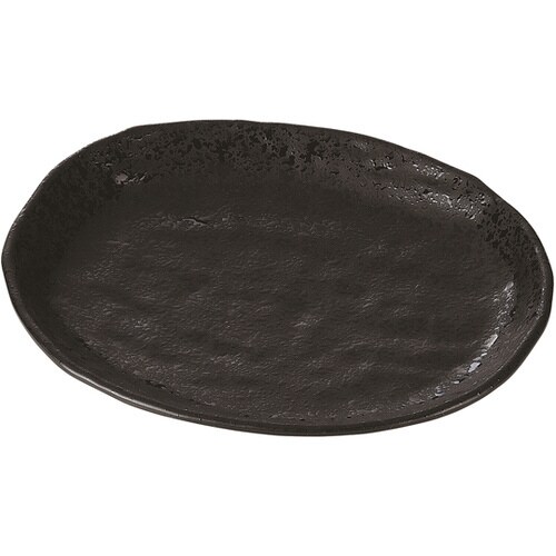 165楕円皿 黒クリヤータタキ塗 50022185