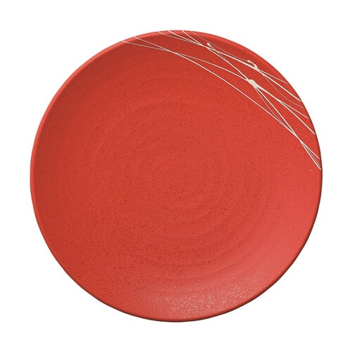 270丸皿 朱タタキ乱糸塗 50022345