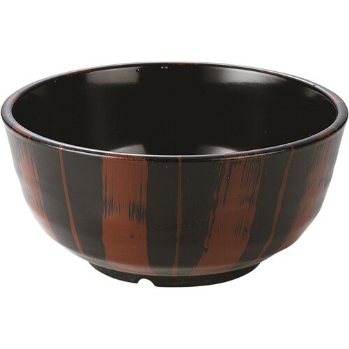 160丼 黒朱十草塗 50022565