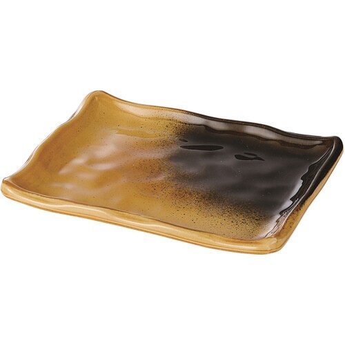 140長角皿 黄瀬戸塗 50022090