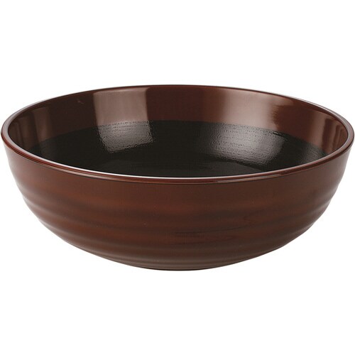 200浅麺鉢 アメ釉内黒乾漆塗 50022640