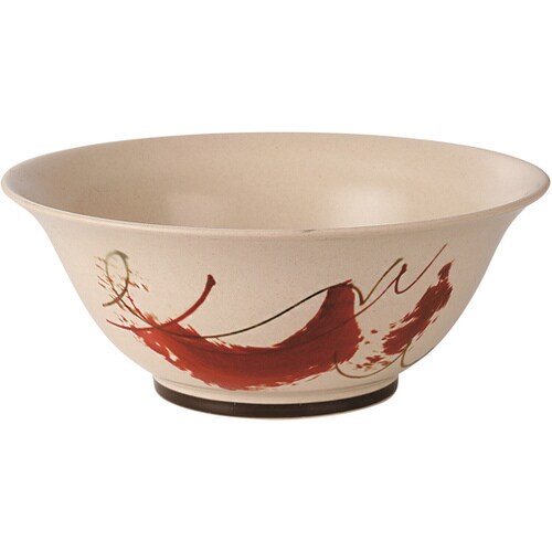 195羽反麺鉢 粉引赤刷毛目塗 50022530