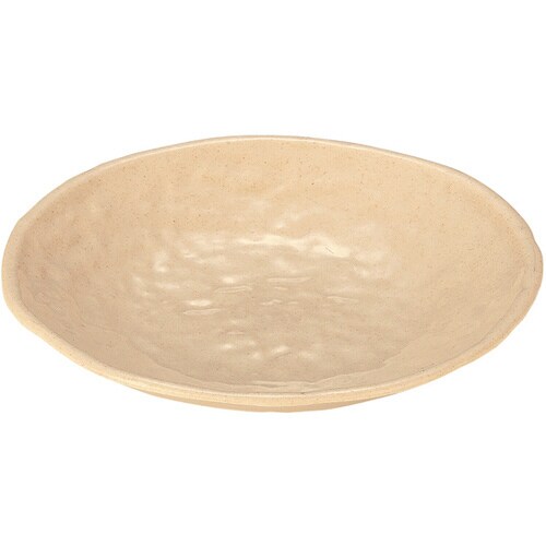 130丸皿 粉引(汚染防止加工塗) 50