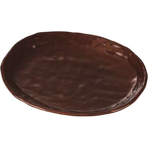 165楕円皿 アメ釉塗 50022190