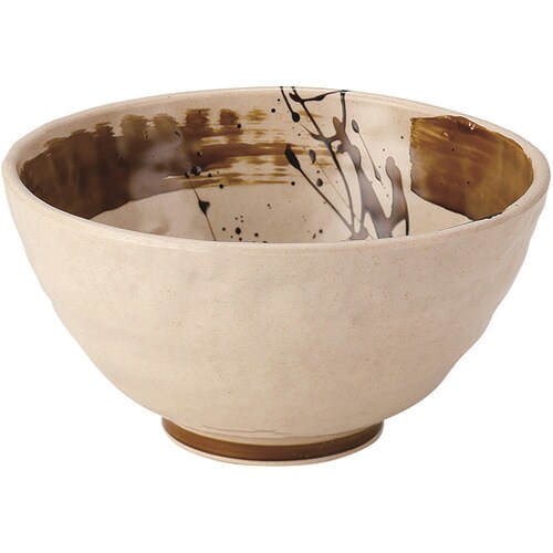 118深小鉢 粉引アメ釉刷毛目塗 50021870