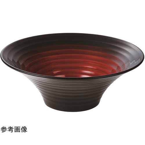 240羽反ロクロ目麺鉢 朱黒ボカシ塗 5