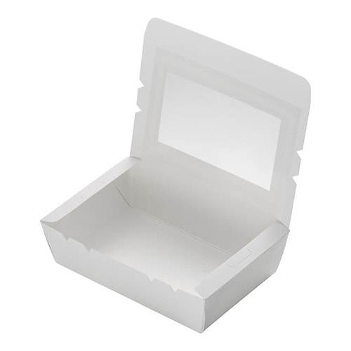 185141 窓付きランチボックス 白S